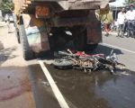 ट्रक-मोटरसाइकिल टक्कर, छात्रा की मौत