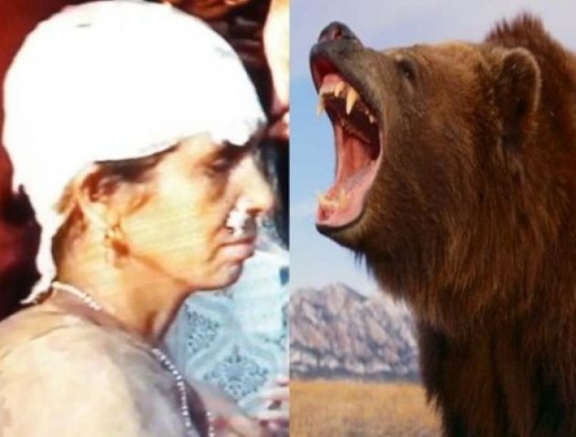 60 वर्ष की महिला ने पछाड़ दिया भालू को