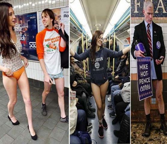 No Pants Day : सबवे में अंडरवियर पहनकर पहुंचे हजारो लोग