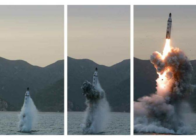 उत्तर कोरिया ने किया बैलिस्टिक मिसाइल का परीक्षण