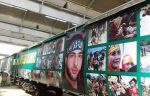 आतंकी बुरहान वानी की तस्वीर को पाकिस्तान ने आजादी स्पेशल ट्रेन पर लगाया