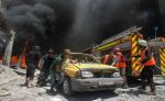 सीरिया में हो रही बमबारी, 21 की मौत