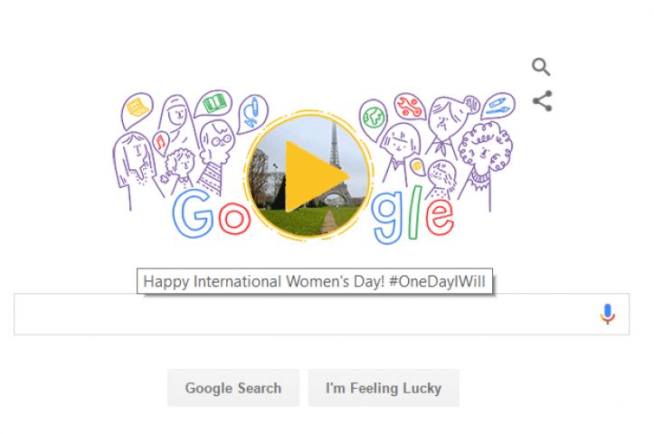 गूगल ने महिला दिवस पर समर्पित किया डूडल