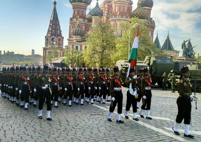 रूस विजय दिवस परेड पर आकर्षण का केन्द्र बनी भारतीय सेना