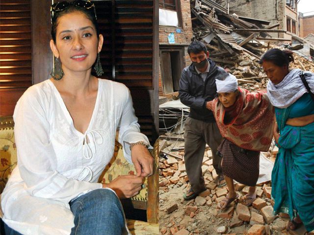 भूकंप प्रभावितों की मदद के लिए आगे आई अभिनेत्री मनीषा कोईराला