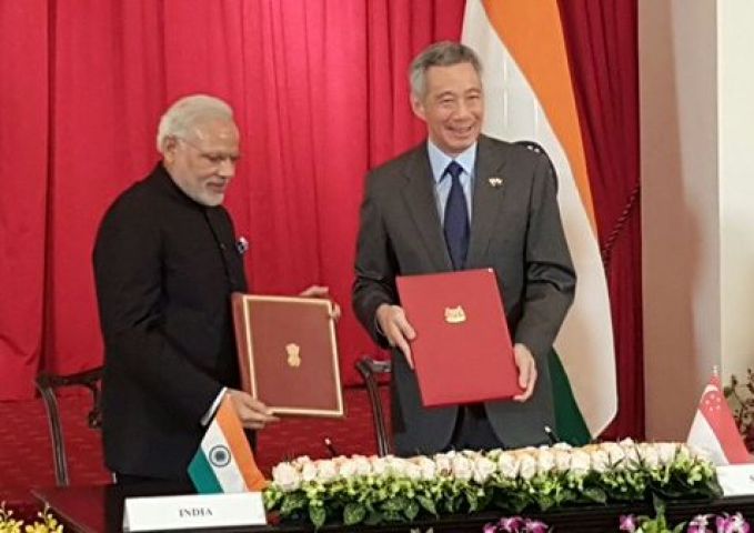 भारत-सिंगापुर के बीच हुए 10 समझौते, शाम को भारतीयों को संबोधित करेंगे PM