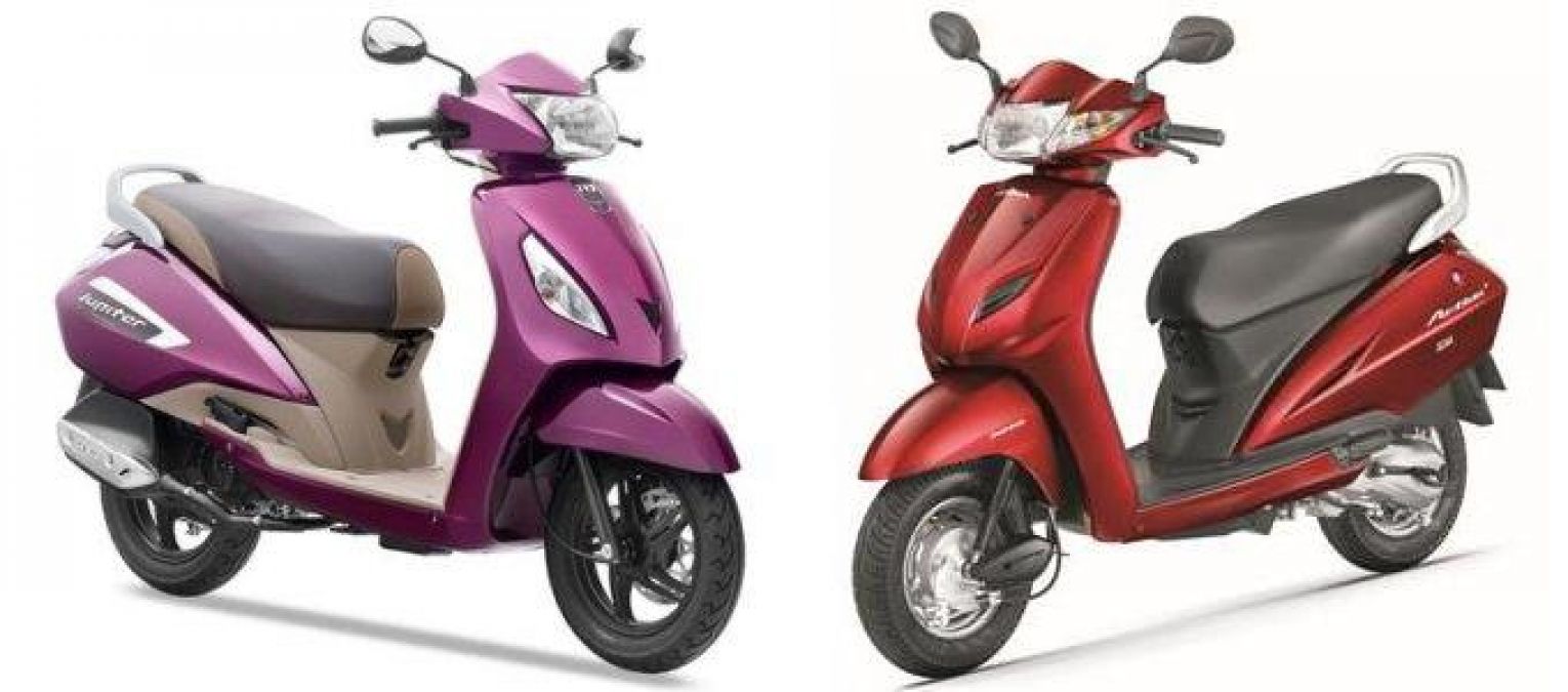 Many scooters like Honda Activa are available at half price at this place
