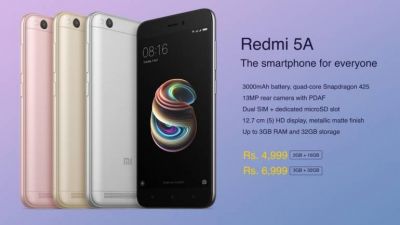 Redmi 5A sales start today on Flipkart and Mi.com