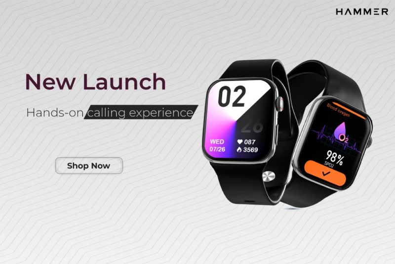 Hammer’s biggest 1.83” Display bluetooth calling smartwatch to be launched soon