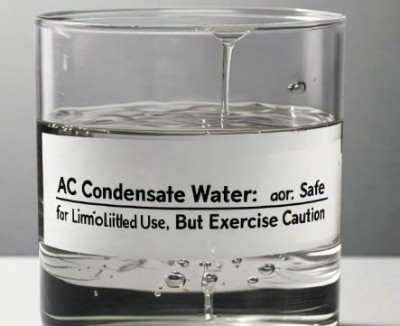 एसी कंडेनसेट पानी: सीमित उपयोग के लिए सुरक्षित, लेकिन सावधानी बरतें