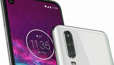 The image of the Motorola One Action shows a triple camera.