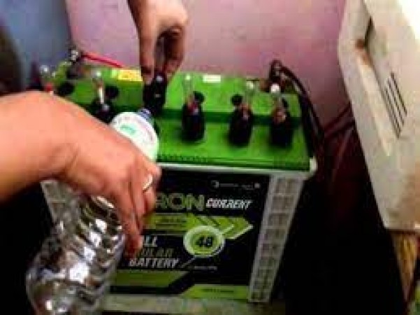 What will happen if you pour tap water into the inverter battery? important to know
