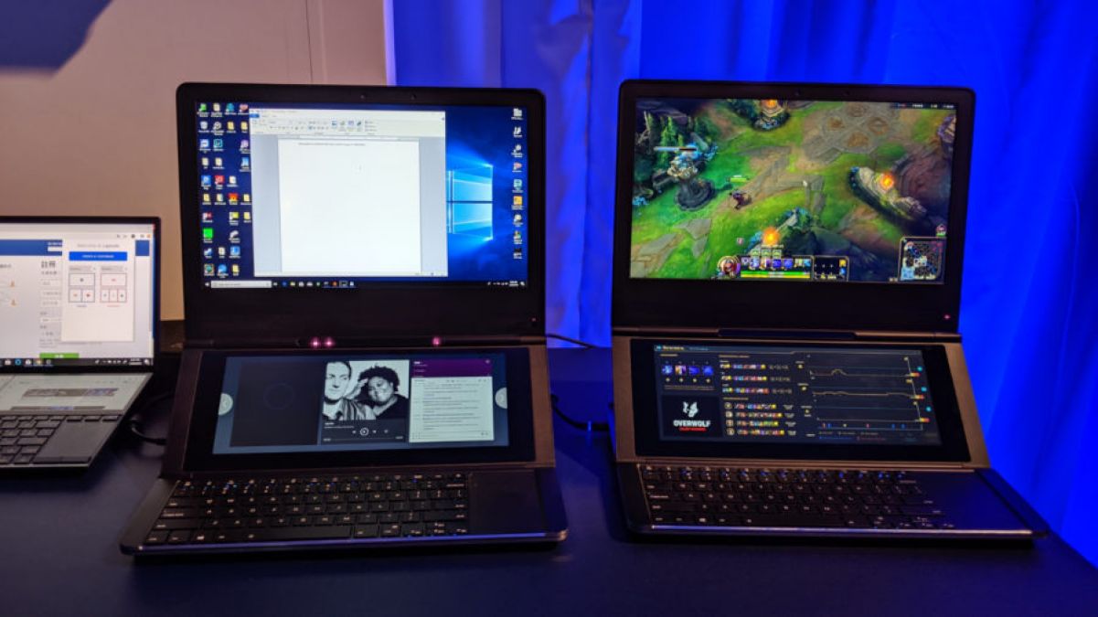 Intel presented a gaming notebook Honeycomb Glacier with two screens