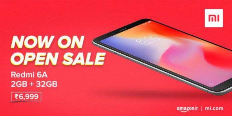 Redmi 6A 32 GB variant available for the open sale