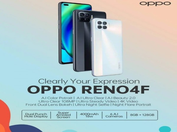 Oppo Reno 4F with 108 Megapixel 6 AI camera, 8 GB RAM is all set to be launched on October 12
