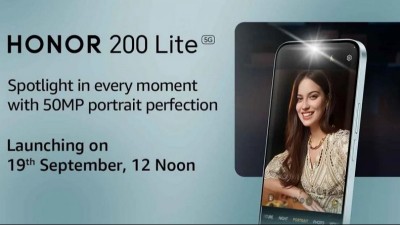 Honor 200 Lite 5G Set to Launch in India on September 19 with Impressive Features