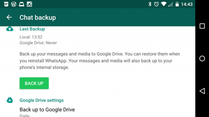 whatsApp में Google Drive की सेटिंग कैसे करे