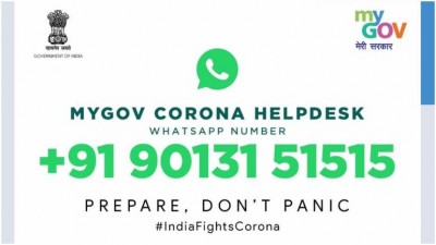 Government released WhatsApp helpline number due to corona virus