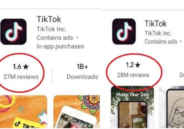 Google ने डिलीट किये TikTok के 50 लाख रिव्यू!
