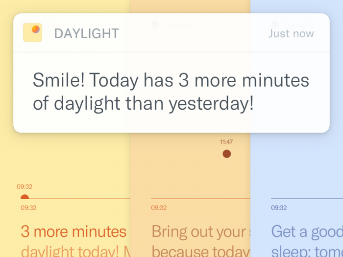 Daylight, an app that measures days