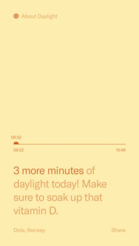 Daylight, an app that measures days