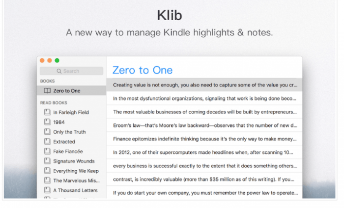 Klib: now no more hustle bustle, while using Kindle