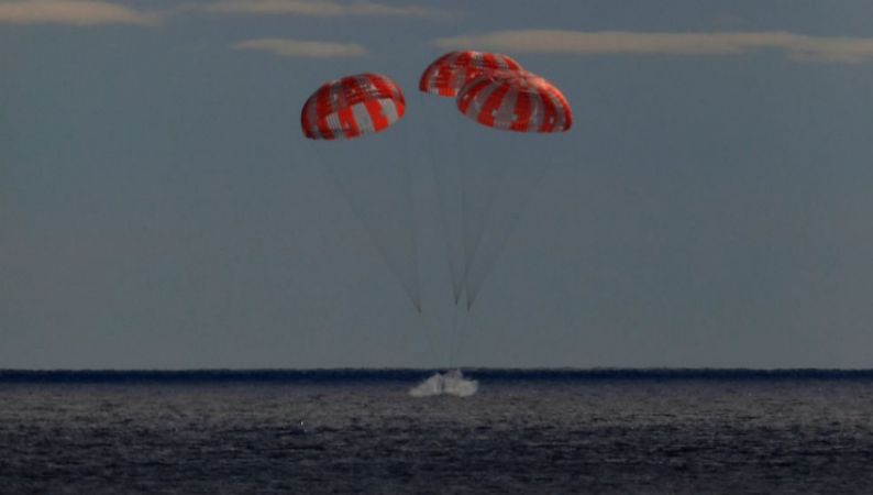 NASA Orion capsule returns from the moon safely and passes an aces test