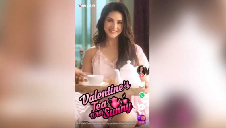 Check out Sunny Leone serving tea on VMate