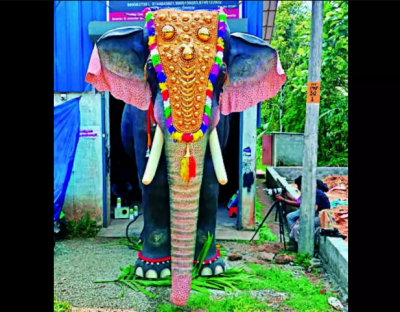 India has presented the Irinjadapilli Temple in Kerala with a robotic elephant
