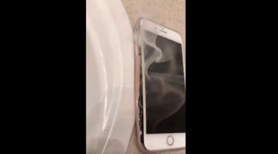 Apple iPhone 7plus caught fire, news broke on Twitter