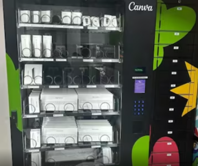 Canva Revolutionizes Workplace Convenience with Laptop Accessory Vending Machine