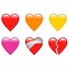 What does red, blue, yellow, black heart mean on WhatsApp