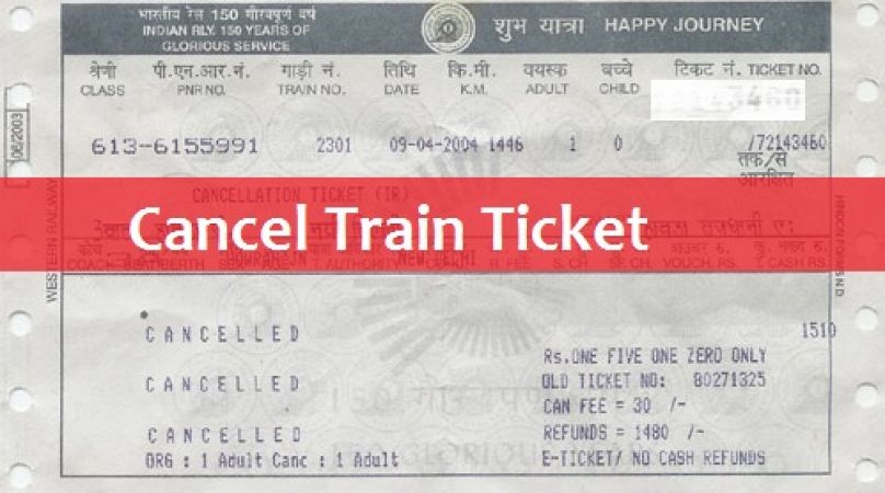 Rail ticket booked at Railway Counter can now be canceled online