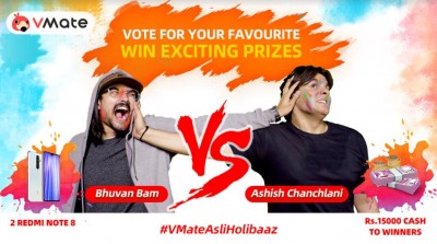 Battle for #VMateAsliHolibaaz intensifies as Bhuvan Bam and Ashish Chanchlani call out for fans to vote