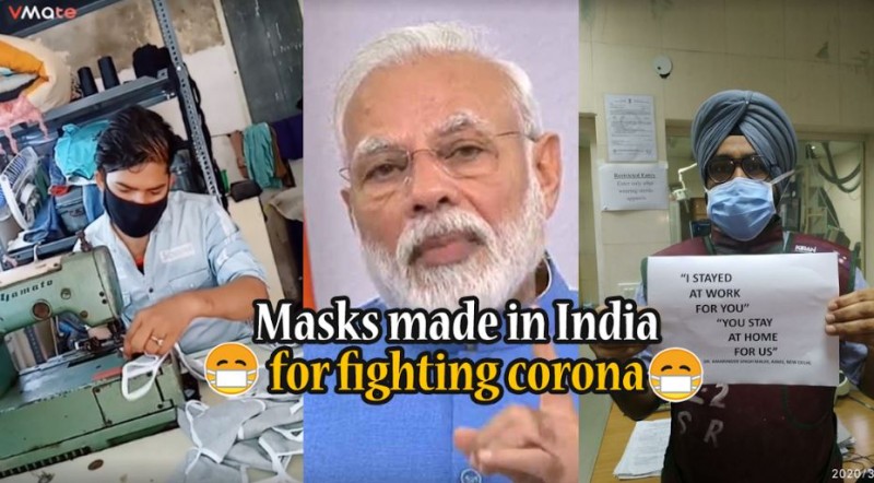 All nations fighting corona: Videos of mask makers go viral on short video app VMate