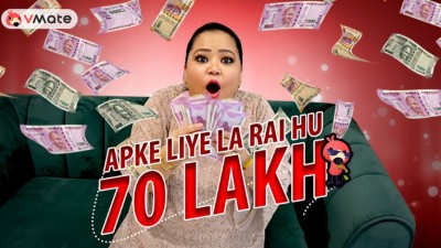 Watch: Bharti delivers a hilarious take on VMate #GharBaitheBanoLakhpati winning entries, gives away rewards worth Rs 10 lakh
