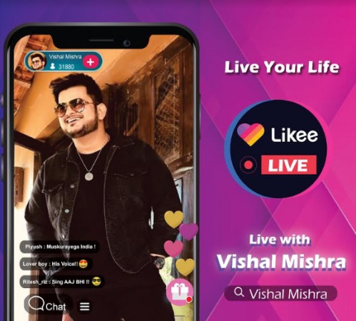 India’s iconic music composer and singer Vishal Mishra connects with fans via Likee Live