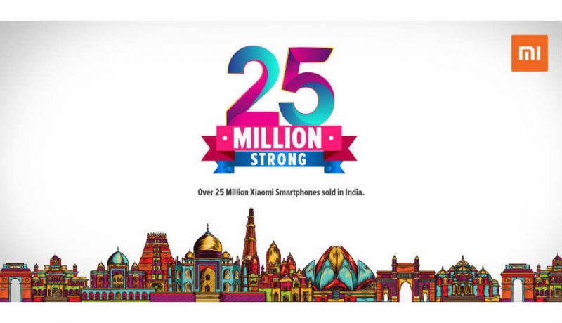 Xiaomi sold 25 million smartphones in India in three years
