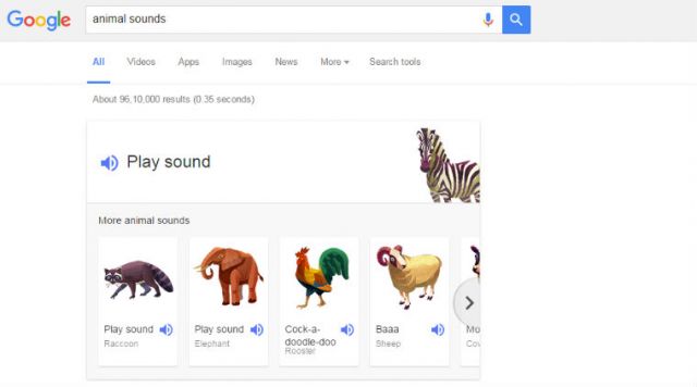 Google animal sounds feature launched !