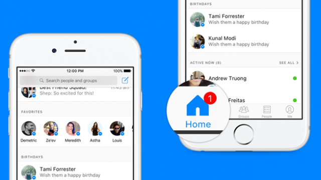 FB Messenger Get a redesign; add home Birthday Reminder