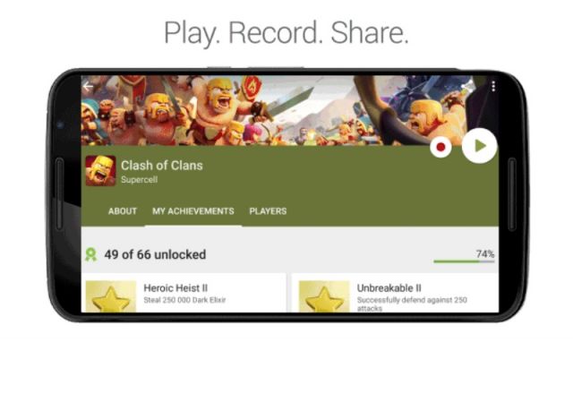 गूगल गेम प्ले एप्प का प्रयोग करके आप रिकॉर्ड कर सकते है गेम