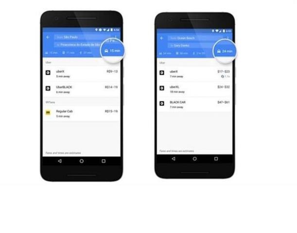 गूगल मैप पर मिलेगी ओला कैब और उबर की जानकारी