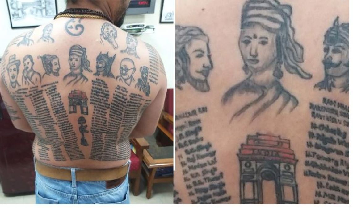 This young man got the names of more than 600 martyrs tattooed on the body, people are shocked to see