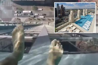 टेक्सास के इस स्विमिंग पूल से आप देख सकते हैं 500 फ़ीट नीचे की सड़क