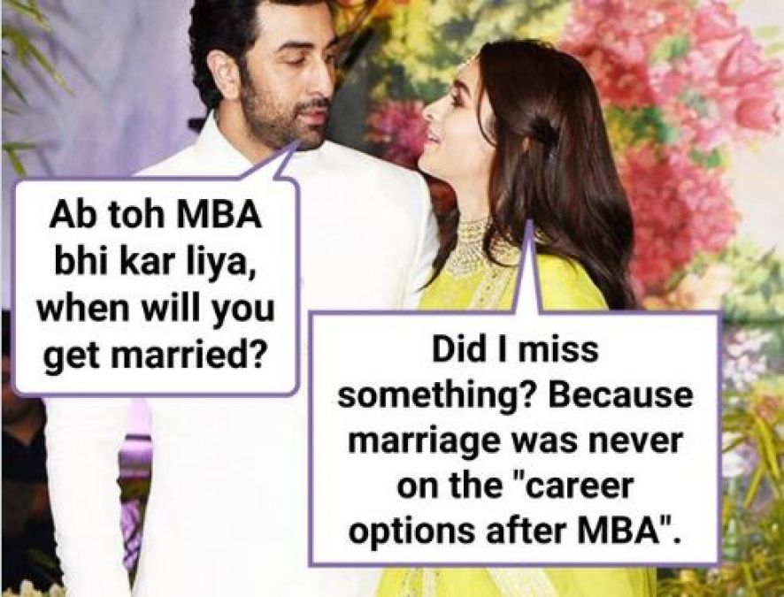 Funny memes made on Ranbir-Alia's marriage are getting fiercely viral