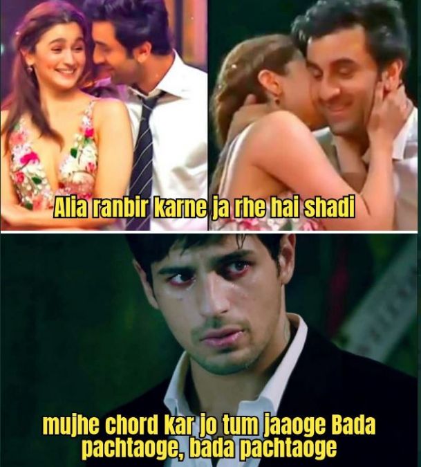 Funny memes made on Ranbir-Alia's marriage are getting fiercely viral