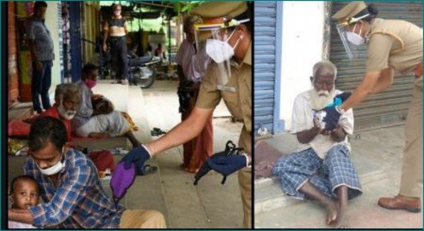 Tiruchi Police officer Jothimani feeds poor every Sunday