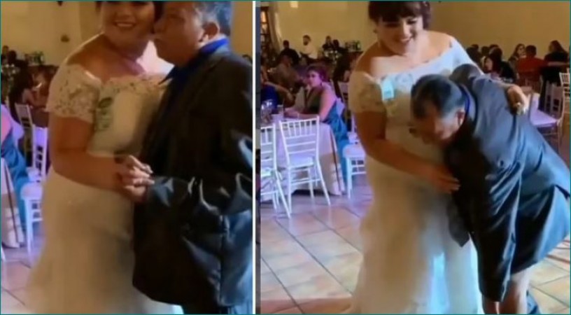 Uncle dancing at wedding gets into embarrassing moment. Watch