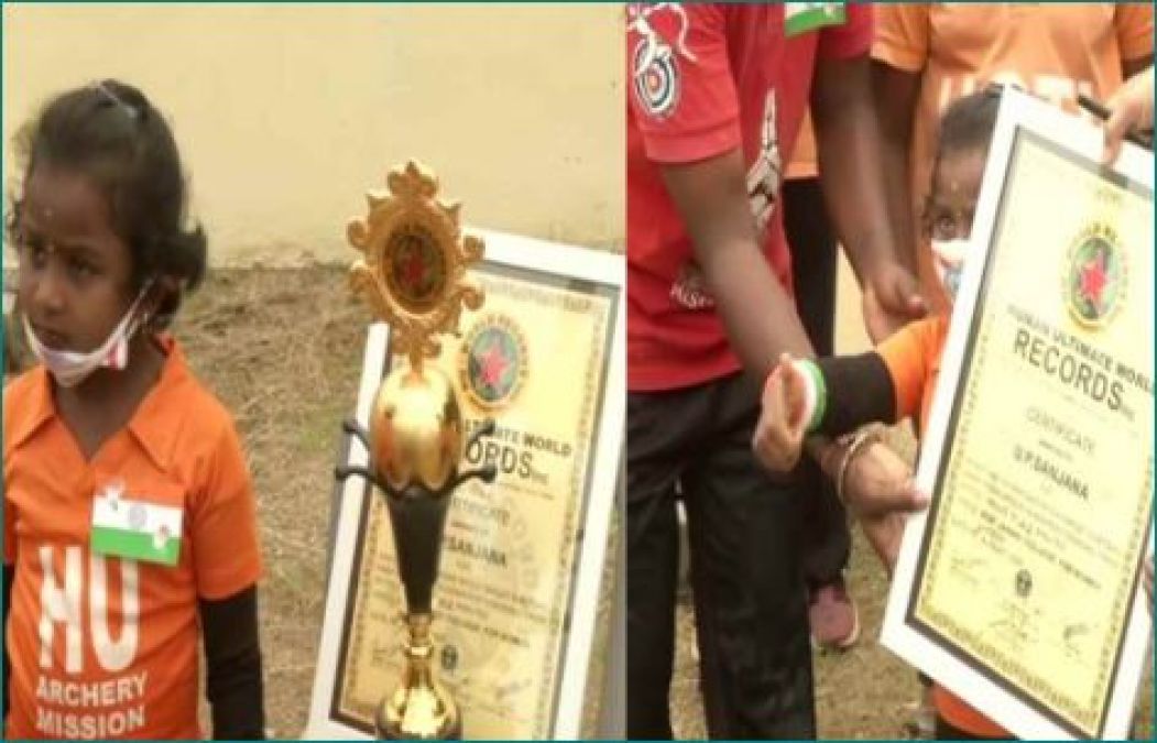 Chennai: 5-yr-old girl attempts world record by shooting 111 arrows in suspended position