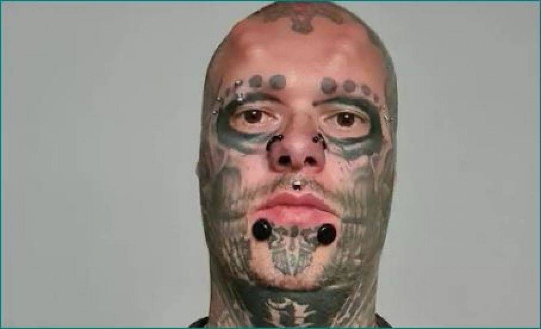 Popular known as 'Mr Skull Face' on social media man cut off ear as part of body modification